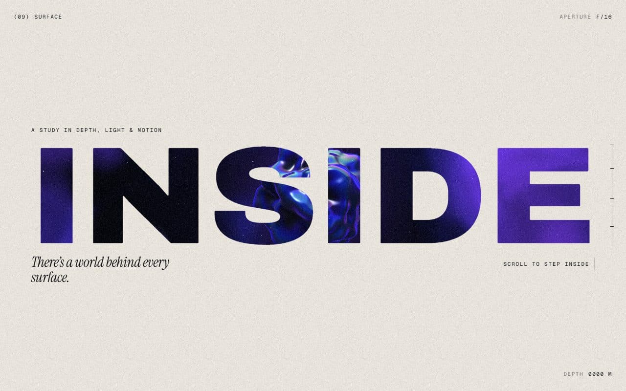GSAP WebGL Knockout Dive & Aperture Scroll Section animation preview