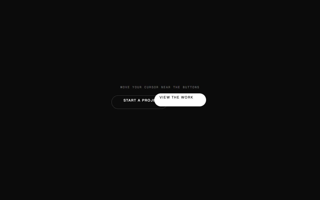 GSAP Magnetic Button Hover Effect animation preview