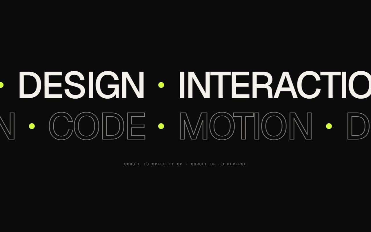 GSAP Scroll Velocity Marquee animation preview